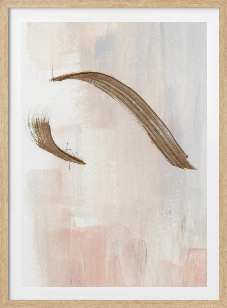 Elegante Pinselstriche in Erdtönen | Poster