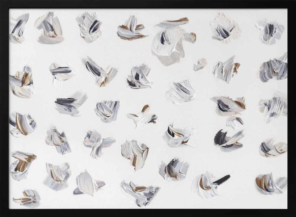Dynamic Brushstrokes in Neutral Tones | Poster