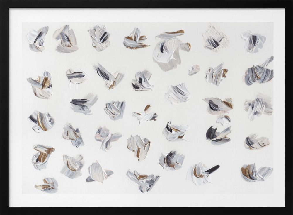 Dynamic Brushstrokes in Neutral Tones | Poster