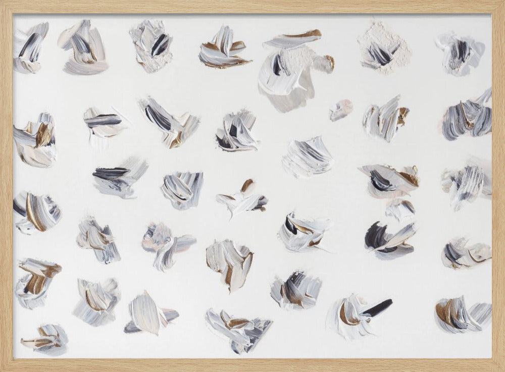 Dynamic Brushstrokes in Neutral Tones | Poster