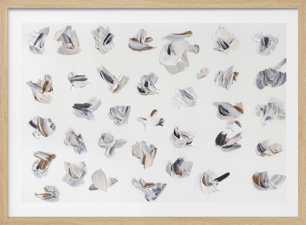 Dynamic Brushstrokes in Neutral Tones | Poster