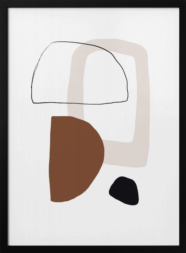Minimalist Geometric Shapes in Earthy Tones | Poster