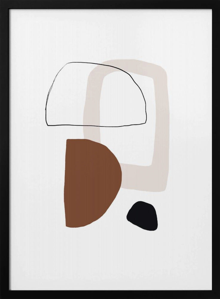 Minimalist Geometric Shapes in Earthy Tones | Poster