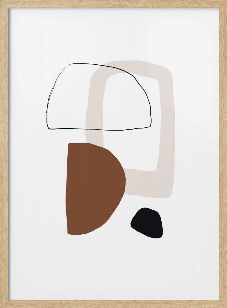 Minimalist Geometric Shapes in Earthy Tones | Poster