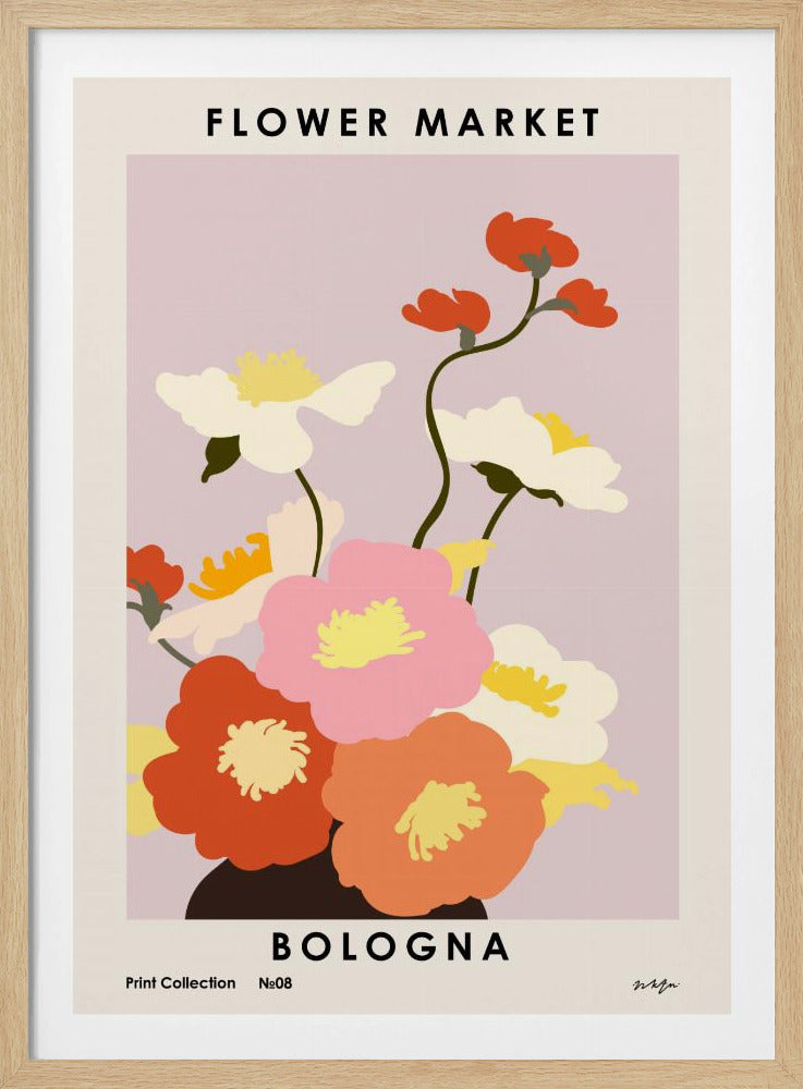 Blumenmarkt. Bologna | Poster