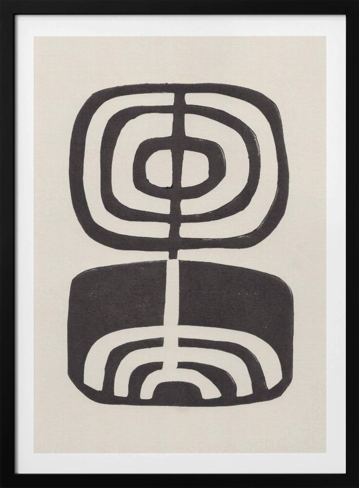Moderne Pflanze / Linoldruck | Poster