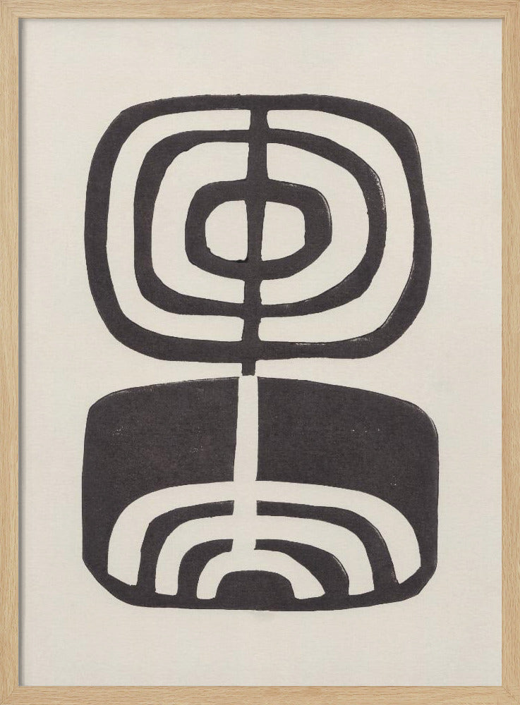 Moderne Pflanze / Linoldruck | Poster
