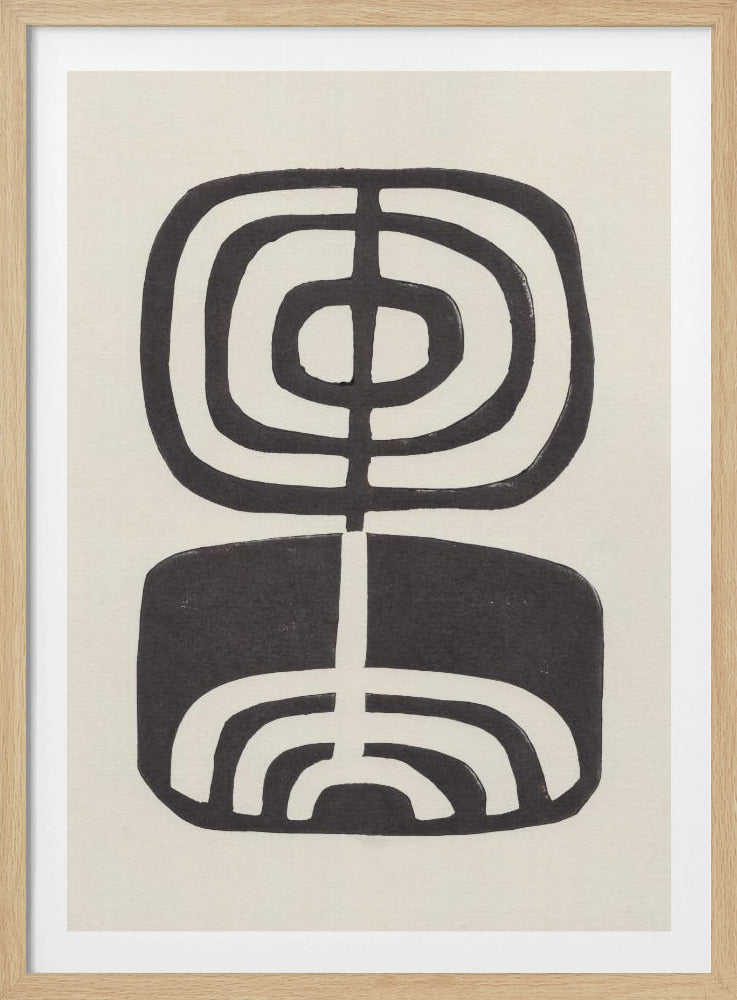 Moderne Pflanze / Linoldruck | Poster