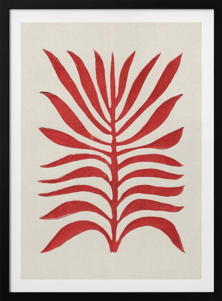 Roter Zweig / Linoldruck | Poster