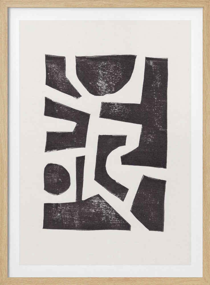 Linolschnitt Abstrakt #5 | Poster