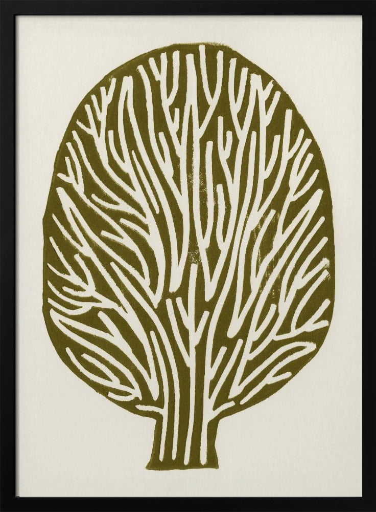 Linolschnitt Baum | Poster
