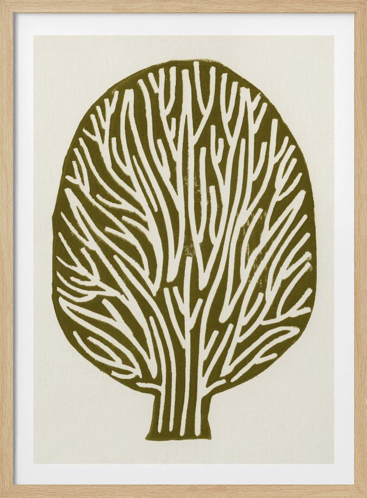 Linolschnitt Baum | Poster