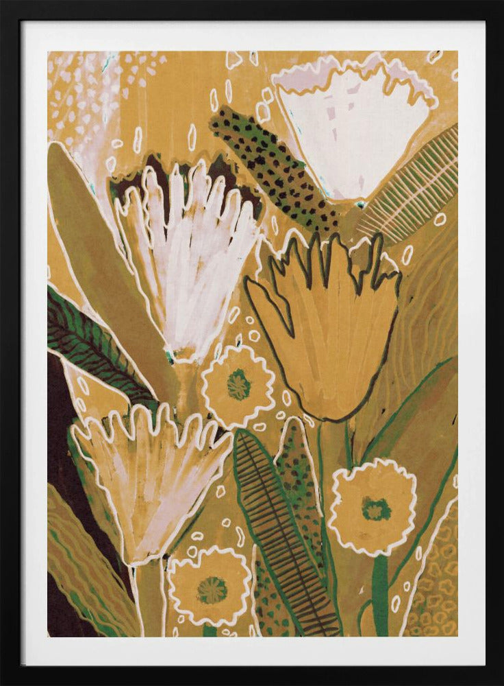 Magische Wildblumen / Gelb & Grün | Poster