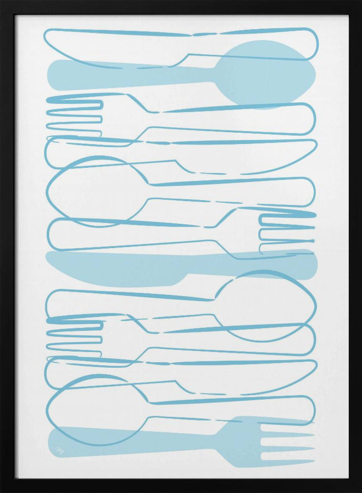 Blaues Besteck | Poster