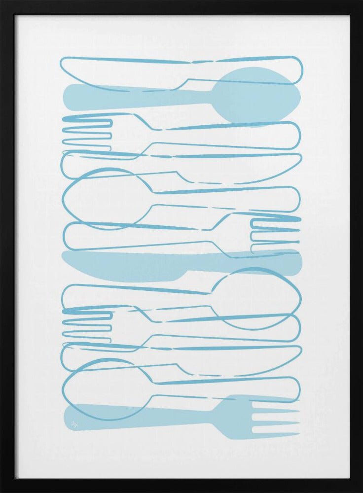 Blaues Besteck | Poster