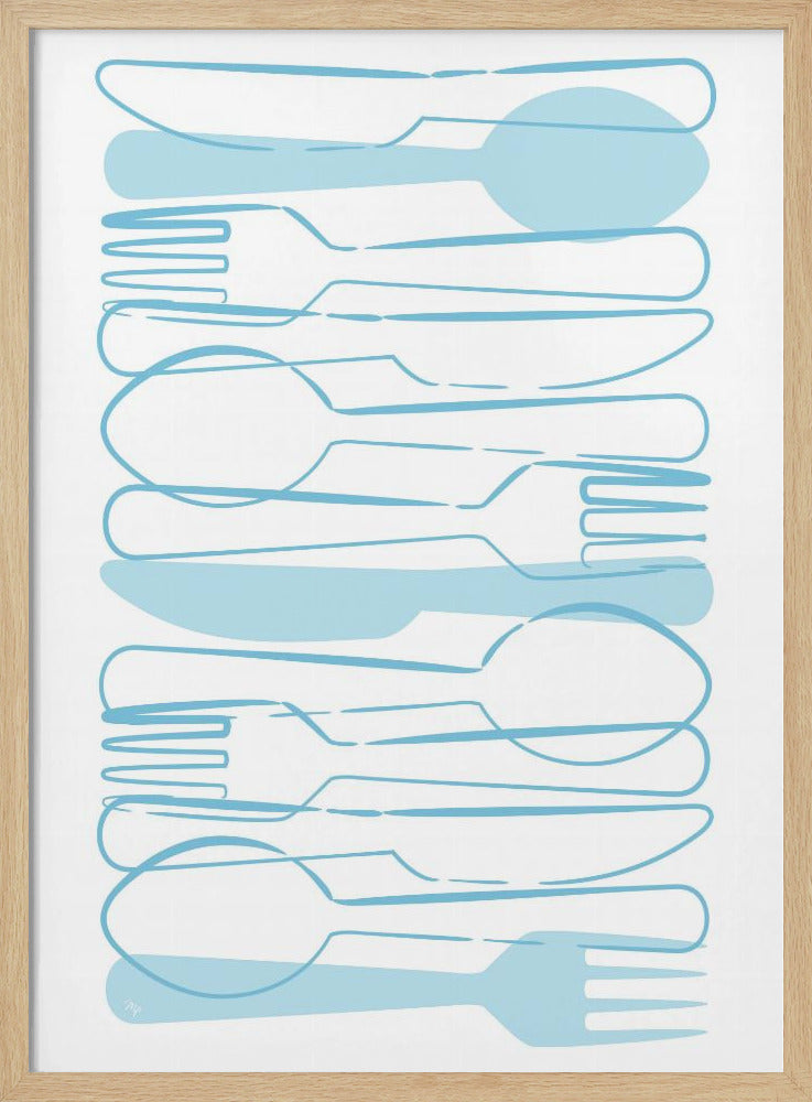 Blaues Besteck | Poster