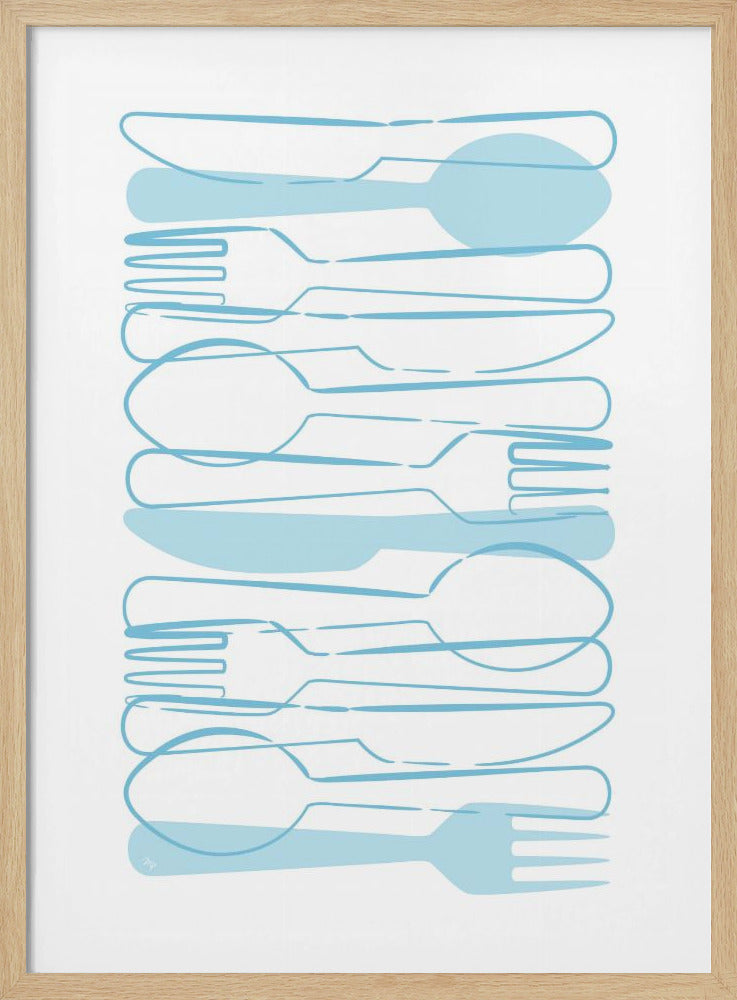 Blaues Besteck | Poster