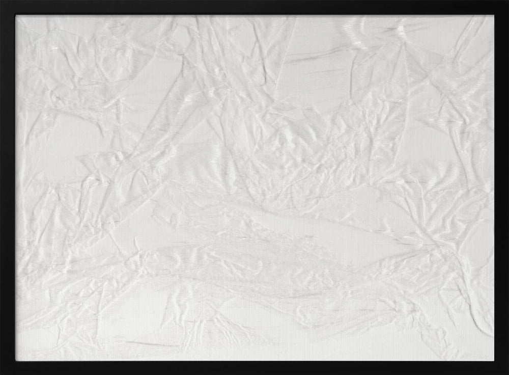 Weiße Leinwand, die zerknittertes Papier ähnelt | Poster