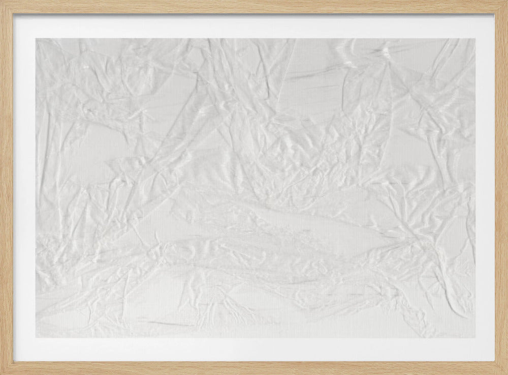 Weiße Leinwand, die zerknittertes Papier ähnelt | Poster