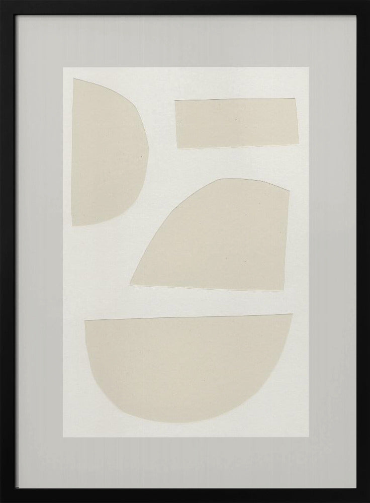 Geometrische Formen in einer monochromen Palette | Poster