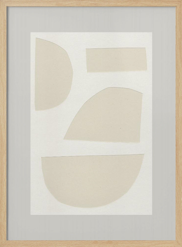 Geometrische Formen in einer monochromen Palette | Poster