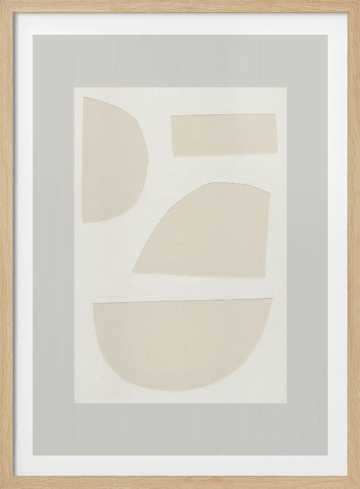 Geometrische Formen in einer monochromen Palette | Poster