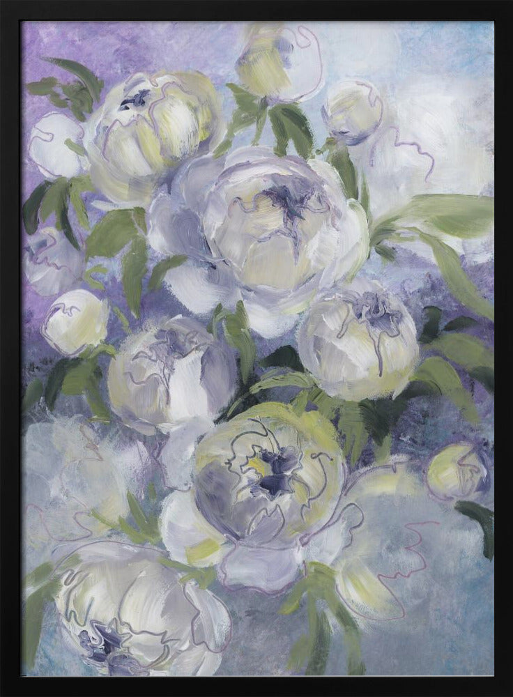 Sady painterly florals in violet | Poster