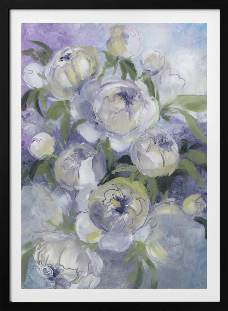 Sady painterly florals in violet | Poster