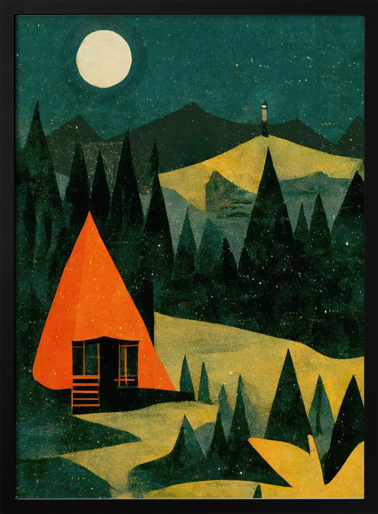 Mondschein-Hüttentraum | Poster