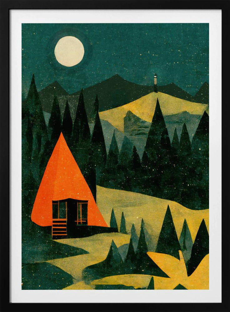 Mondschein-Hüttentraum | Poster