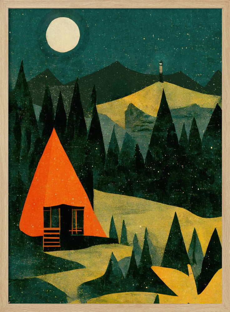 Mondschein-Hüttentraum | Poster