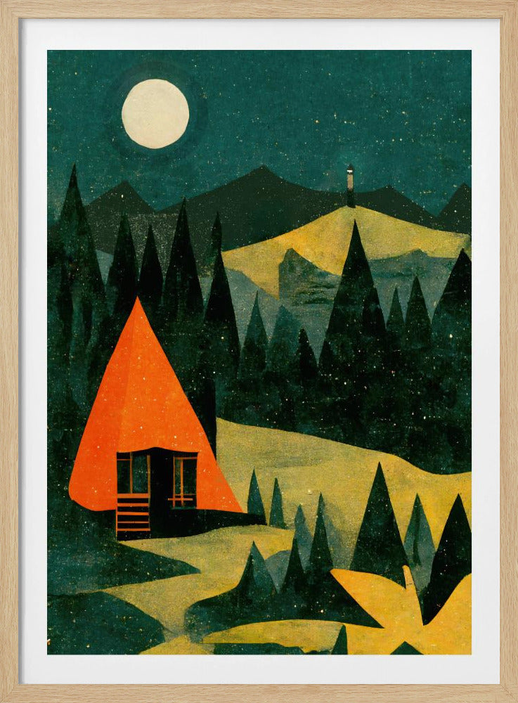 Mondschein-Hüttentraum | Poster