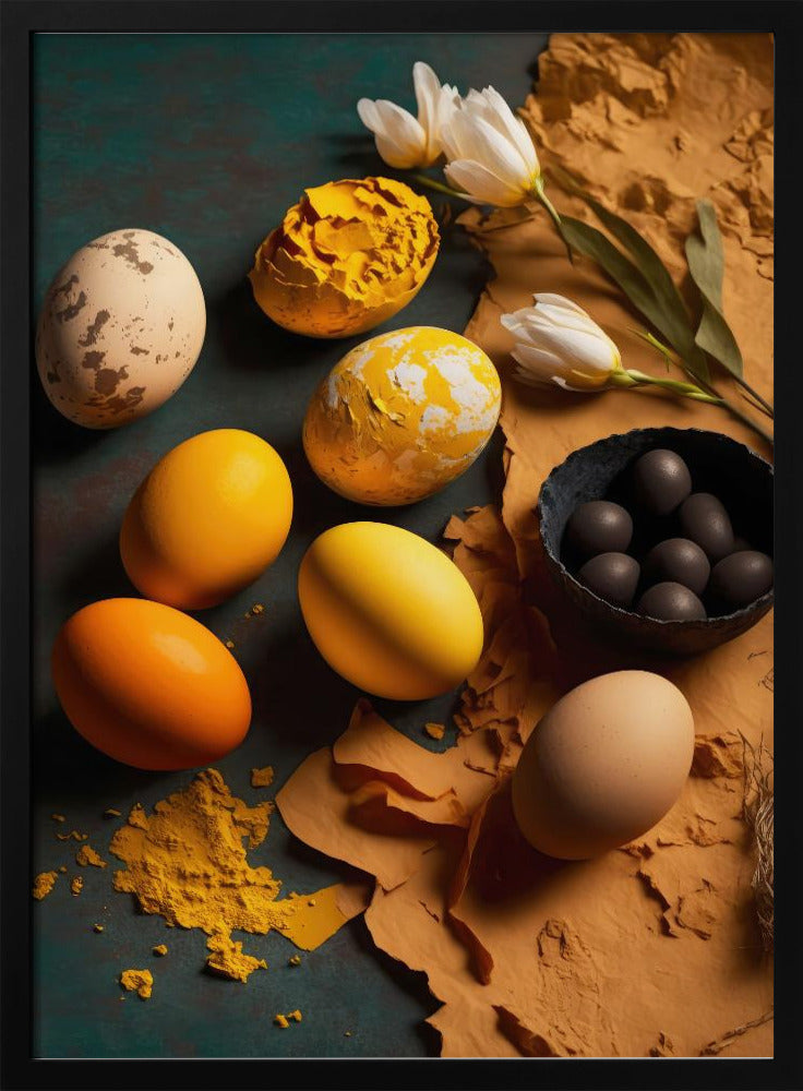 Eier und Blütenblätter Harmonie | Poster