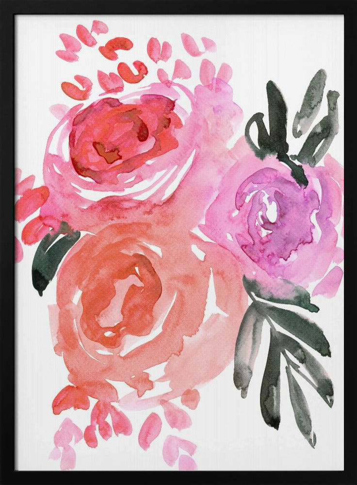 Maeko loose watercolor florals I | Poster