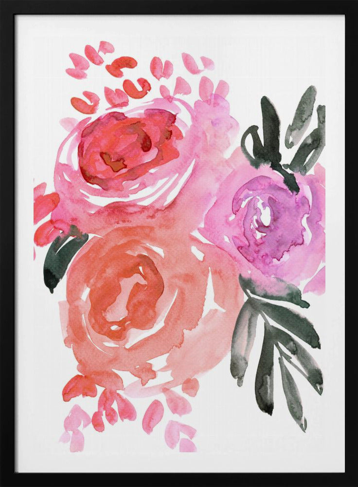 Maeko loose watercolor florals I | Poster