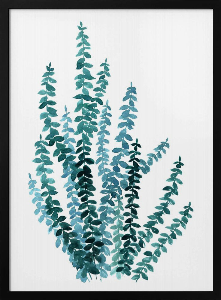 Aquarell Eukalyptuszweig in Blaugrün | Poster