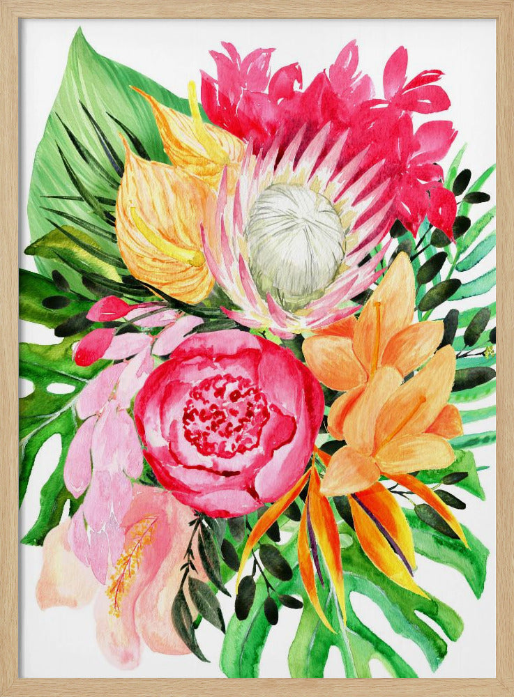 Celia Tropischer Blumenstrauß | Poster