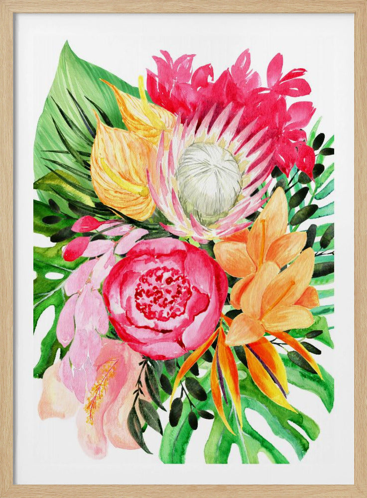 Celia Tropischer Blumenstrauß | Poster