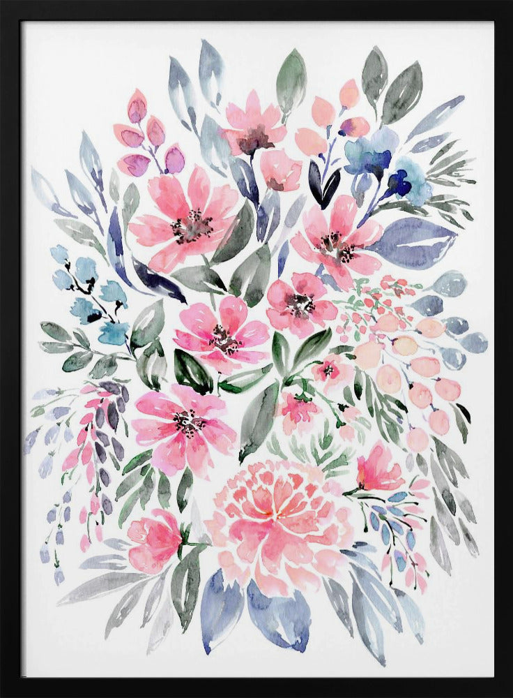 Clara Aquarellstrauß | Poster