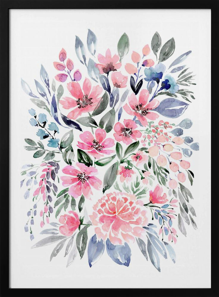 Clara Aquarellstrauß | Poster