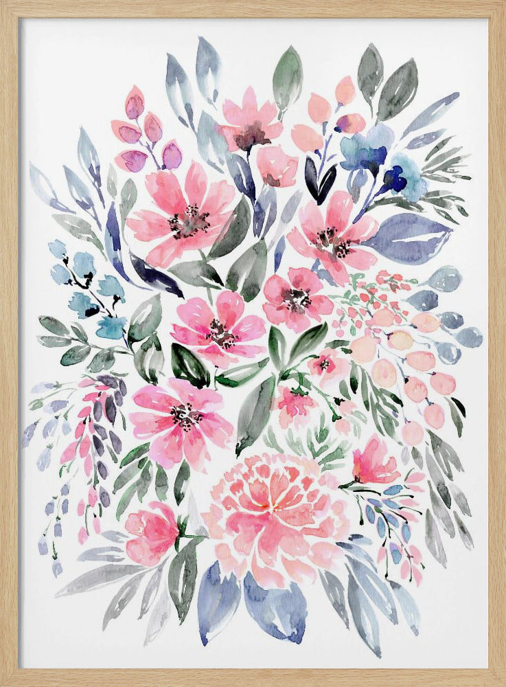 Clara Aquarellstrauß | Poster