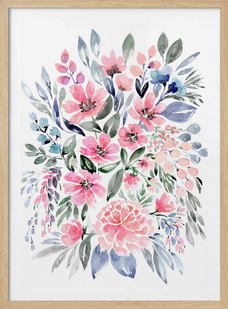 Clara Aquarellstrauß | Poster