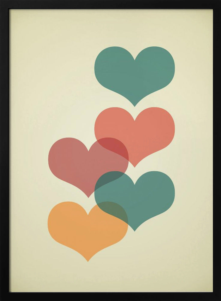 Herzen aus der Mitte des Jahrhunderts I | Poster