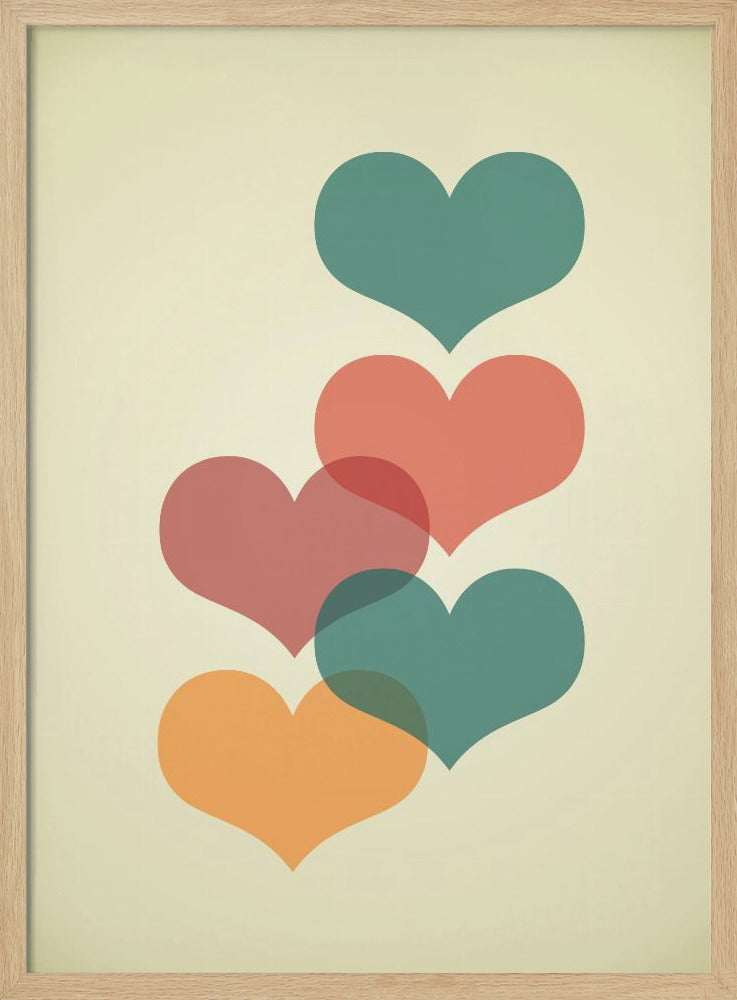 Herzen aus der Mitte des Jahrhunderts I | Poster