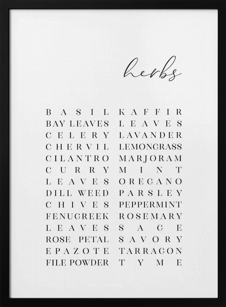 Kräuterliste | Poster