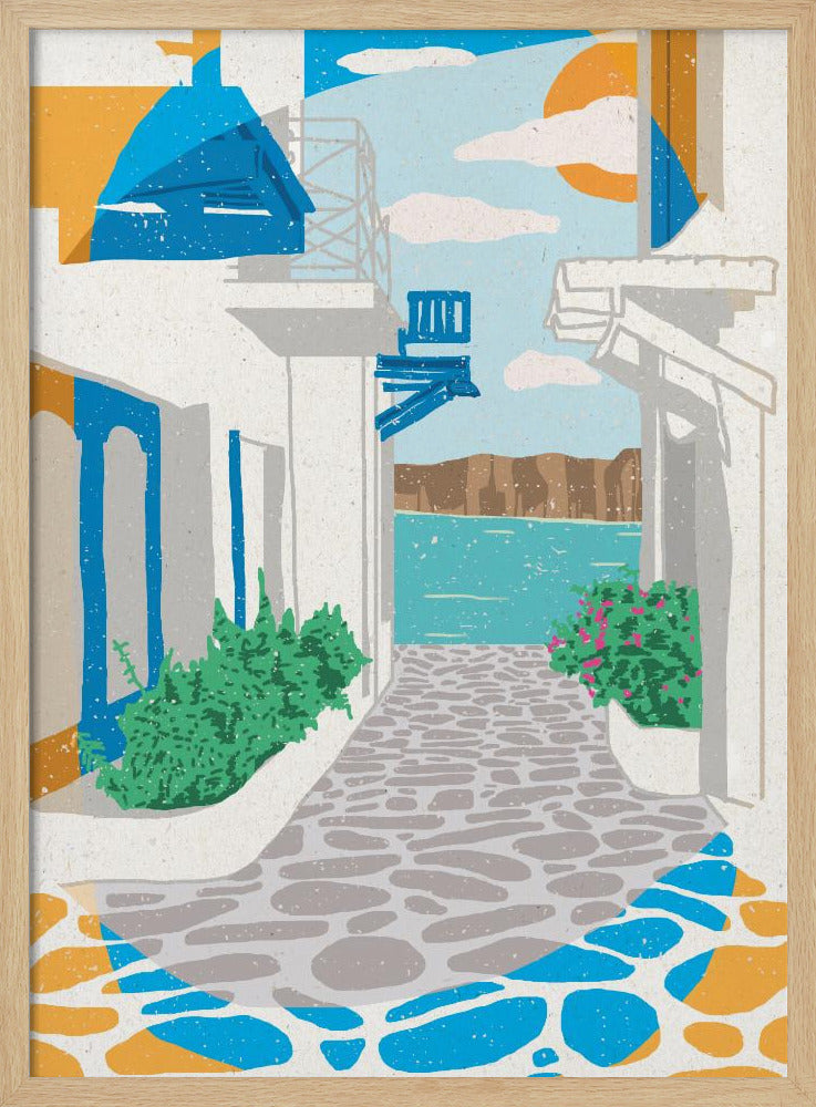 Eine Straße in Griechenland | Poster