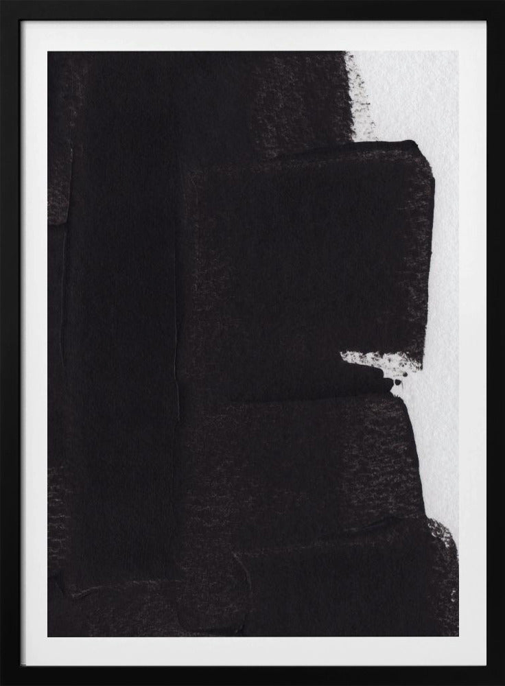 Strukturierte schwarze Pinselstriche | Poster