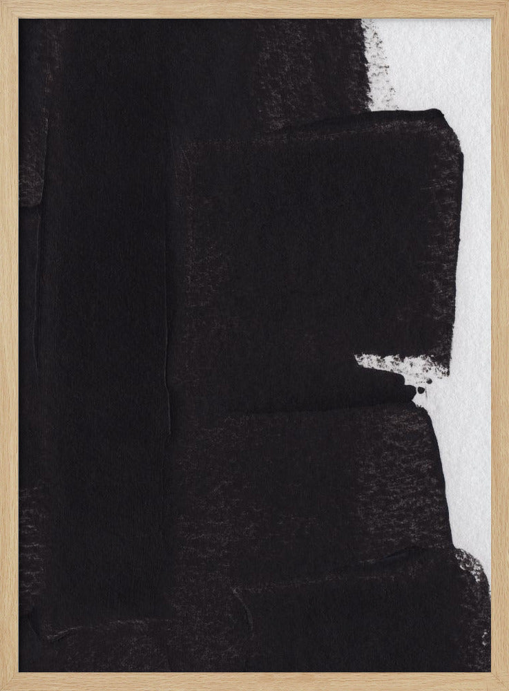 Strukturierte schwarze Pinselstriche | Poster