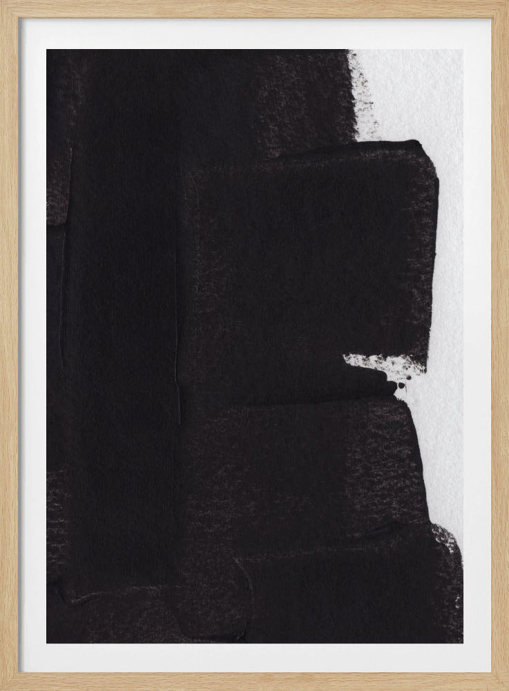Strukturierte schwarze Pinselstriche | Poster