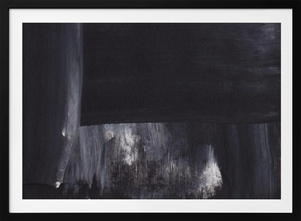 Monochrome Tones With Sweeping Brushstrokes | Poster